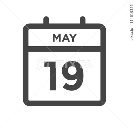 May 19 Calendar Day or Calender Date -...のイラスト素材 [114619326] - PIXTA