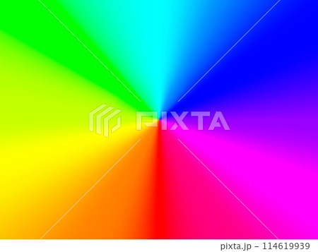 カラフル虹色円環カラー集中背景画像 114619939