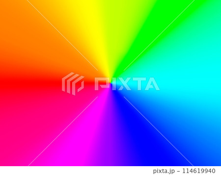 カラフル虹色円環カラー集中背景画像 114619940