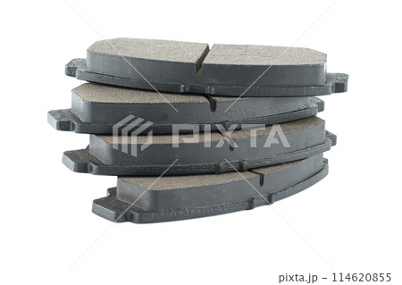 Brake pads isolated on white background Brake pads isolated on white background 114620855