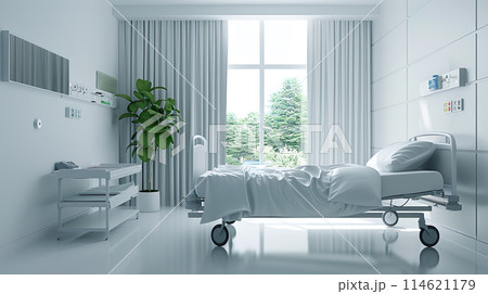 清潔感のある病室01 114621179