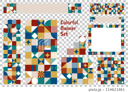 Banner set_geometric pattern Banner set_geometric pattern 114621861