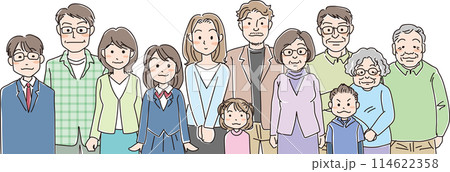 人物イラスト_普通の表情_セット 114622358