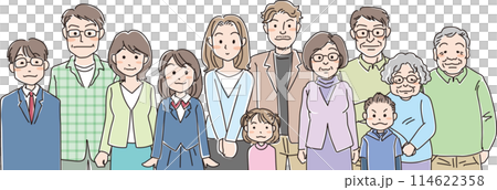 人物イラスト_普通の表情_セット 114622358