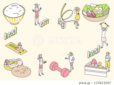 ダイエットイメージ　フレーム 114623007