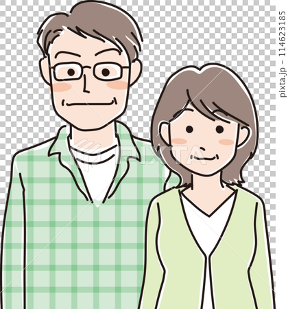People illustration_Middle-aged men and women_40s_Couple People illustration_Middle-aged men and women_40s_Couple 114623185