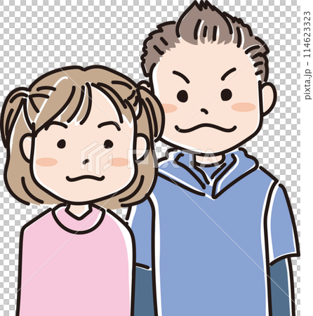 人物イラスト_小学生男女_男の子_女の子 114623323