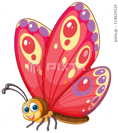 Colorful Butterfly Cartoon Illustration 114624514