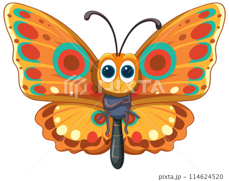Colorful Butterfly Cartoon Character Colorful Butterfly Cartoon Character 114624520