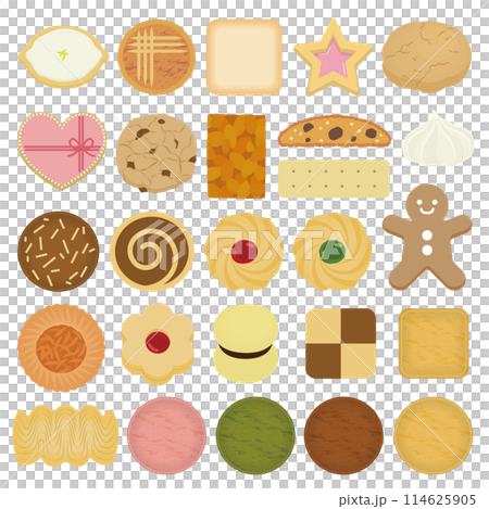 クッキーのイラストセット クッキーのイラストセット 114625905