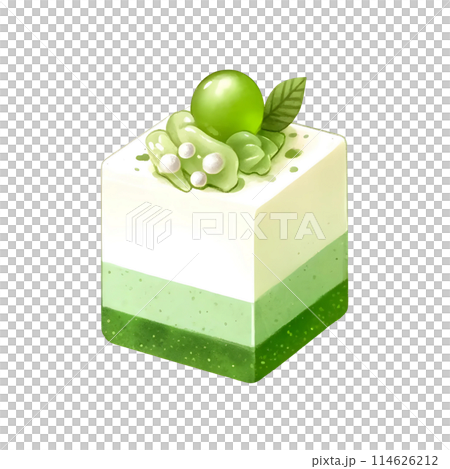 green grape gelatin cake 114626212