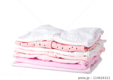 Baby clothes isolated on white background, cut out 114626321
