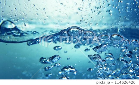 気泡を上げる新鮮な水3 114626420