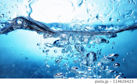 気泡を上げる新鮮な水6 114626423