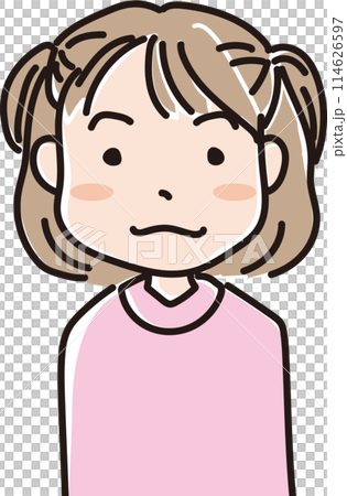 People illustration_Elementary school girl_Girl_Child People illustration_Elementary school girl_Girl_Child 114626597