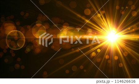 Sun flare on the black background 114626616