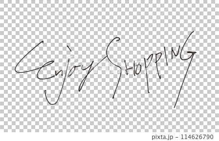 Stylish handwritten characters 114626790