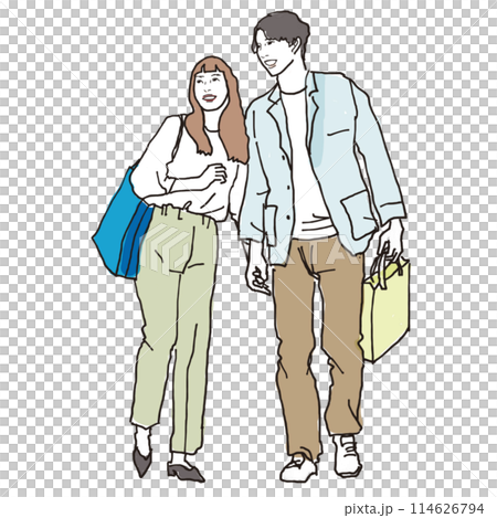 A couple enjoying shopping 114626794