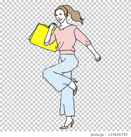 Stylish woman enjoying shopping Stylish woman enjoying shopping 114626795