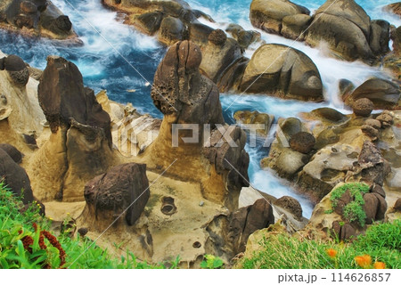 台湾の奇岩 和平島公園 台湾の奇岩 和平島公園 114626857