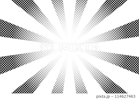 コミック風の集中線の背景イラスト コミック風の集中線の背景イラスト 114627463
