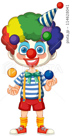 Colorful Clown Juggling Balls Colorful Clown Juggling Balls 114628041