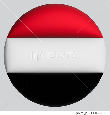 3D Flag of Yemen on circle 3D Flag of Yemen on circle 114628635