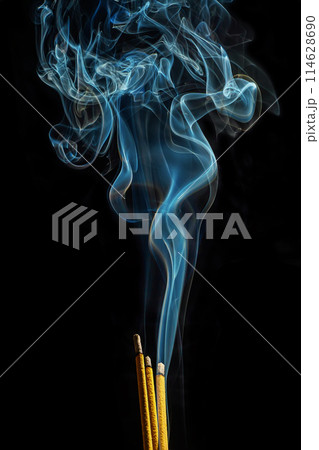 Smoke from incense Smoke from incense 114628690