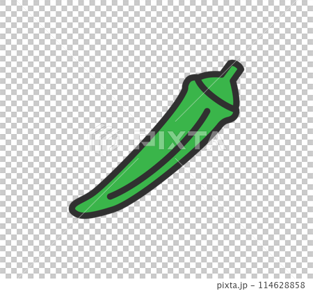 Simple okra illustration Simple okra illustration 114628858