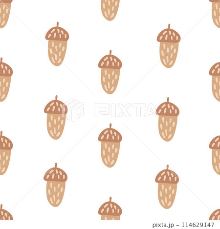 Oak kids flat deign seamless pattern 114629147