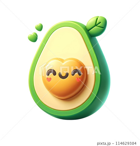 3D avocado  114629384