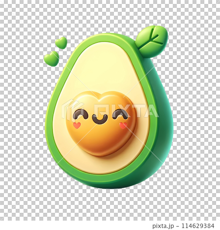 3D avocado  114629384