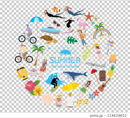 夏季熱帶假期插圖集 114629652