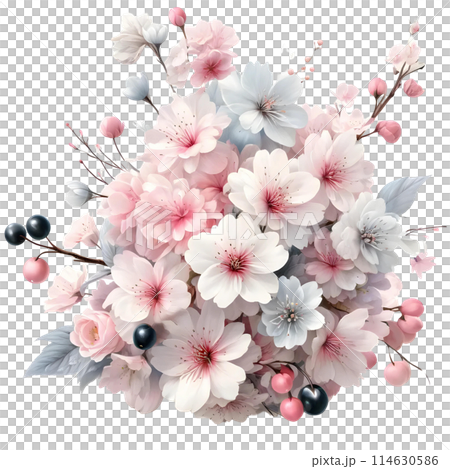 3D bouquet of cherry blossom 114630586