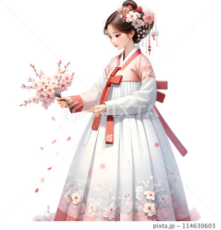 3D woman in Hanbok 114630603