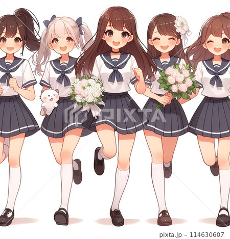 セーラー服の女の子 114630607