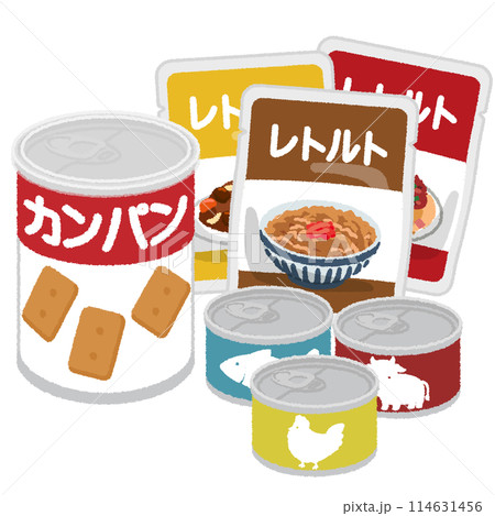 非常食のイラスト 非常食のイラスト 114631456