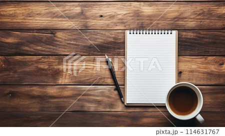 cup of coffee on a table cup of coffee on a table 114631767