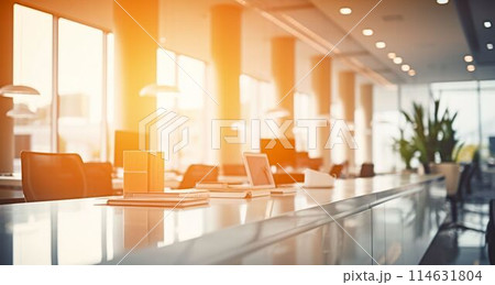 Office office photos, blurred light 114631804