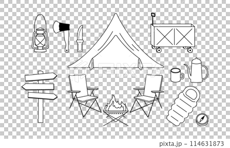 Camping Monochrome 114631873