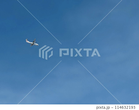 大空を飛ぶ飛行機 114632193