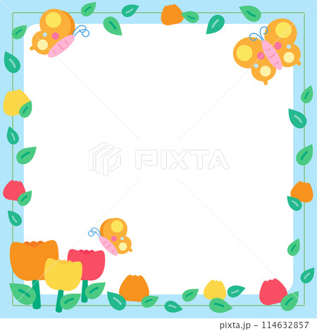 orange tulip flower frame 1 orange tulip flower frame 1 114632857