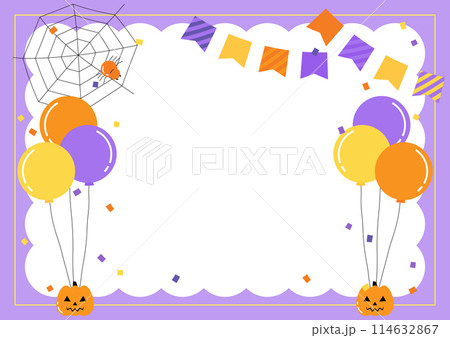 purple halloween party frame 2 114632867