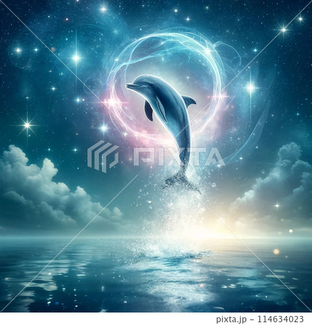 星空と幻のイルカ 114634023