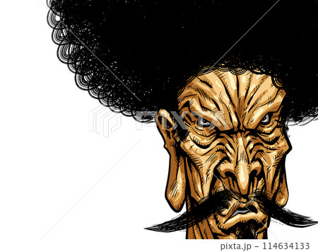 怖い顔をした老人男性のイラスト 怖い顔をした老人男性のイラスト 114634133