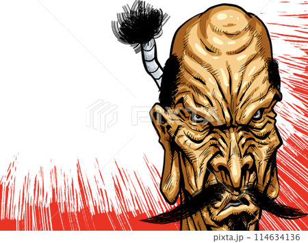怖い顔をした老人男性のイラスト 怖い顔をした老人男性のイラスト 114634136