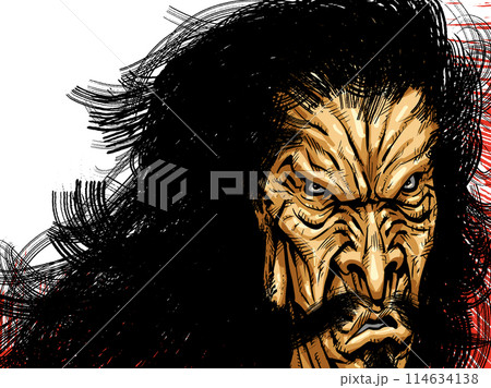 怖い顔をした老人男性のイラスト 怖い顔をした老人男性のイラスト 114634138