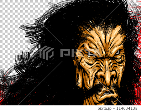 怖い顔をした老人男性のイラスト 怖い顔をした老人男性のイラスト 114634138