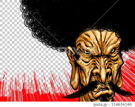 怖い顔をした老人男性のイラスト 怖い顔をした老人男性のイラスト 114634140