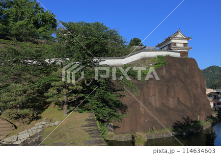夕晴れの臼杵城（亭櫓跡から見る断崖上の畳櫓）現存櫓 114634603